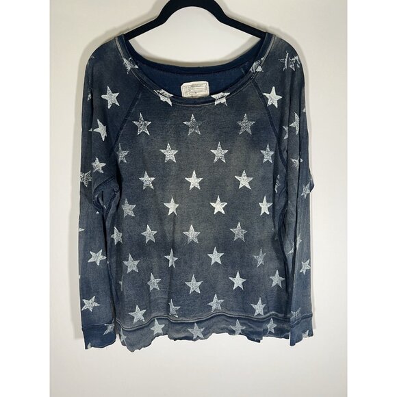 Vintage Y2K Current/Elliott RARE Letterman tee indigo stars sz 3(Large) comfy - Picture 1 of 9